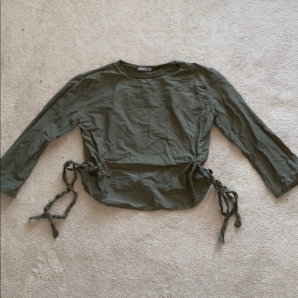 Zara long sleeve cinching top